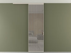 Перегородка Formato вдоль стены на потолок 1 створка