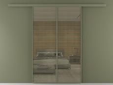 Перегородка Formato вдоль стены двустворчатая