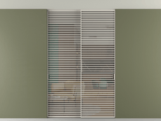 Перегородка Formato внутри проёма скрытое крепление в потолок 2 створки