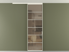 Перегородка Formato вдоль стены на потолок 1 створка