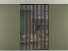 Перегородка Formato внутри проёма скрытое крепление в потолок 2 створки