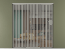 Перегородка Formato внутри проёма 3 створки