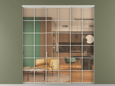 Перегородка Formato внутри проёма 3 створки