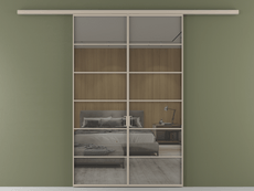 Перегородка Formato вдоль стены 2 створки