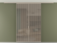 Перегородка Formato вдоль стены на потолок двустворчатая