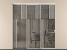 Перегородка Mosaic внутри проёма телескопик синхро 2