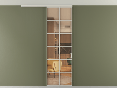 Перегородка Formato вдоль стены на потолок 1 створка