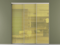 Перегородка Formato внутри проёма 3 створки с синхронным механизмом