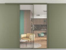 Перегородка Formato вдоль стены на потолок телескопик синхро 2