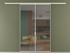 Перегородка Formato вдоль стены двустворчатая