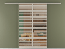 Перегородка Formato вдоль стены 2 створки