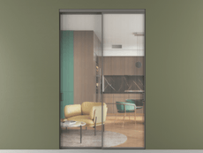 Перегородка Formato внутри проёма 2 створки