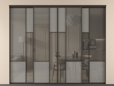 Перегородка Mosaic внутри проёма 4 створки