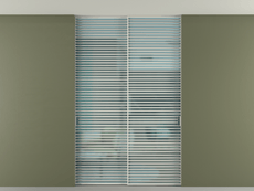 Перегородка Formato внутри проёма скрытое крепление в потолок 2 створки