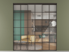 Перегородка Formato внутри проёма 3 створки