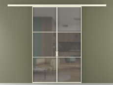 Перегородка Formato вдоль стены 2 створки