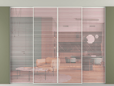 Перегородка Formato внутри проёма скрытое крепление в потолок 4 створки