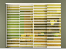 Перегородка Formato внутри проёма 4 створки с синхронным механизмом