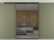 Перегородка Formato вдоль стены на потолок телескопик синхро 2