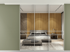 Перегородка Formato вдоль стены на потолок телескопик синхро 3