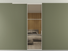 Перегородка Formato вдоль стены на потолок 1 створка