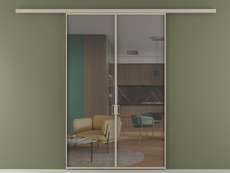 Перегородка Formato вдоль стены двустворчатая