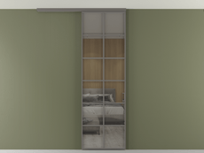 Перегородка Formato вдоль стены на потолок 1 створка