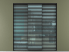 Перегородка Formato внутри проёма 3 створки