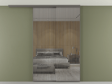 Перегородка Formato вдоль стены на потолок телескопик синхро 2