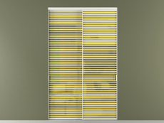 Перегородка Formato внутри проёма 2 створки