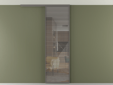 Перегородка Formato вдоль стены на потолок 1 створка