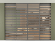 Перегородка Formato внутри проёма скрытое крепление в потолок 4 створки