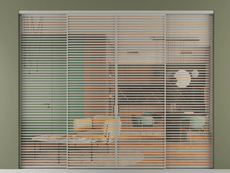 Перегородка Formato внутри проёма 4 створки