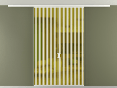 Перегородка Formato вдоль стены на потолок 2 створки