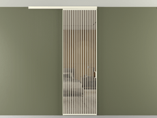 Перегородка Formato вдоль стены на потолок 1 створка