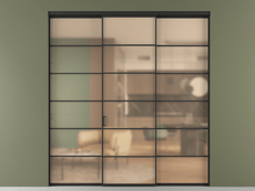 Перегородка Formato внутри проёма 3 створки