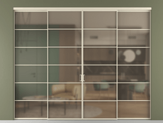 Перегородка Formato внутри проёма 4 створки