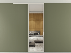 Перегородка Formato вдоль стены на потолок 1 створка