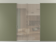 Перегородка Formato внутри проёма скрытое крепление в потолок 2 створки