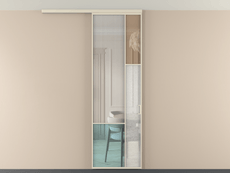 Перегородка Мозаик вдоль стены на потолок 1 створка