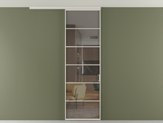 Перегородка Formato вдоль стены на потолок одностворчатая