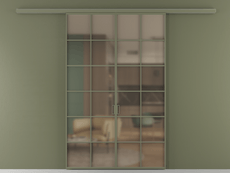 Перегородка Formato вдоль стены двустворчатая