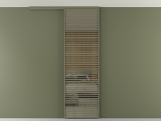 Перегородка Formato вдоль стены на потолок одностворчатая