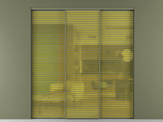 Перегородка Formato внутри проёма 3 створки