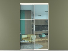 Перегородка Formato внутри проёма 2 створки