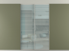 Перегородка Formato внутри проёма скрытое крепление в потолок 2 створки