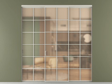 Перегородка Formato внутри проёма 3 створки