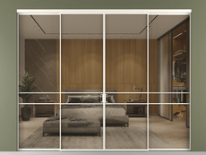 Перегородка Formato внутри проёма 4 створки