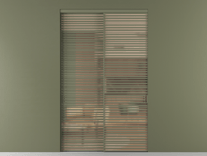 Перегородка Formato внутри проёма 2 створки