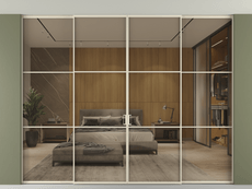 Перегородка Formato внутри проёма скрытое крепление в потолок 4 створки